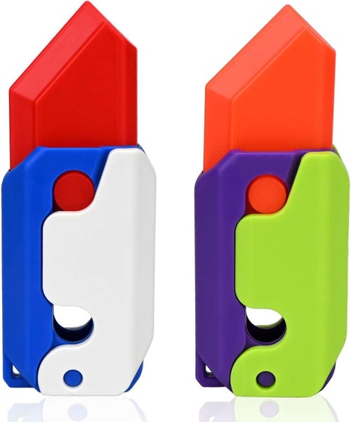 Fidget Knife Toy, 3D Printed Gravity Knife, Plastic Carrot Knife, Sensory Gifts Carousel 1