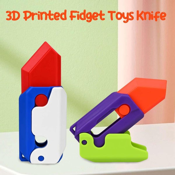 Fidget Knife Toy, 3D Printed Gravity Knife, Plastic Carrot Knife, Sensory Gifts Carousel 5