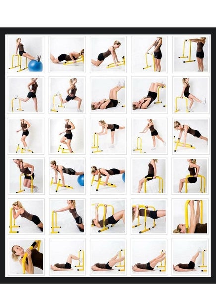 Pull Up Dip Adjustable Parallel Bars Home Fitness Gym Strength Exercise Station Carousel 4