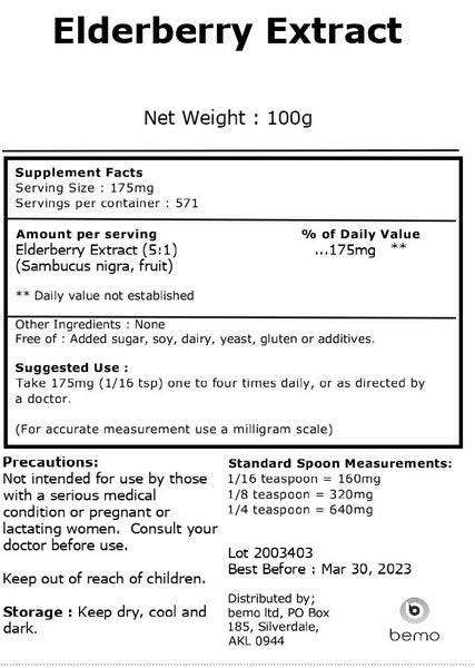 bemo, Elderberry Extract, 100g Carousel 3