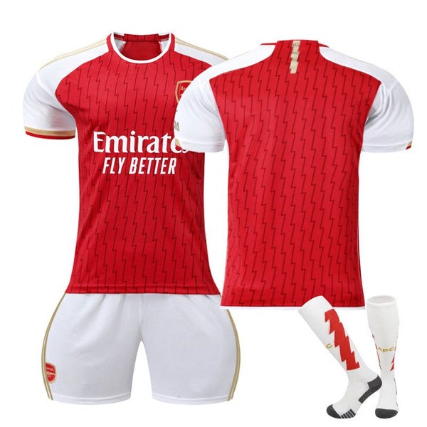 Arsenal F.C. Home Jersey Soccer Practice Outfits for Kids Adults Carousel 1