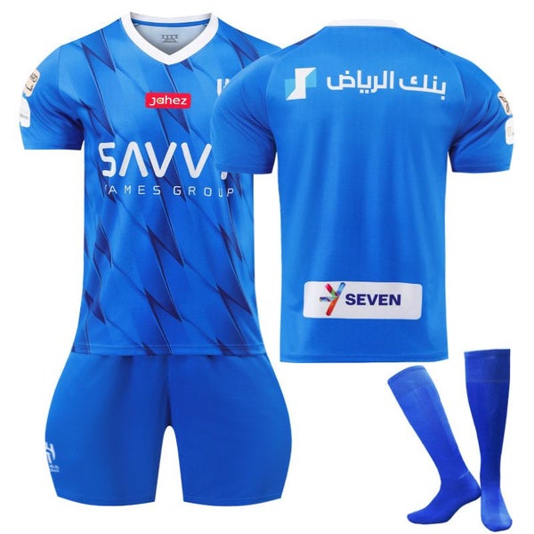 Al Hilal SFC Home Jersey for Kids Adult Soccer Training Uniform Set Carousel 1