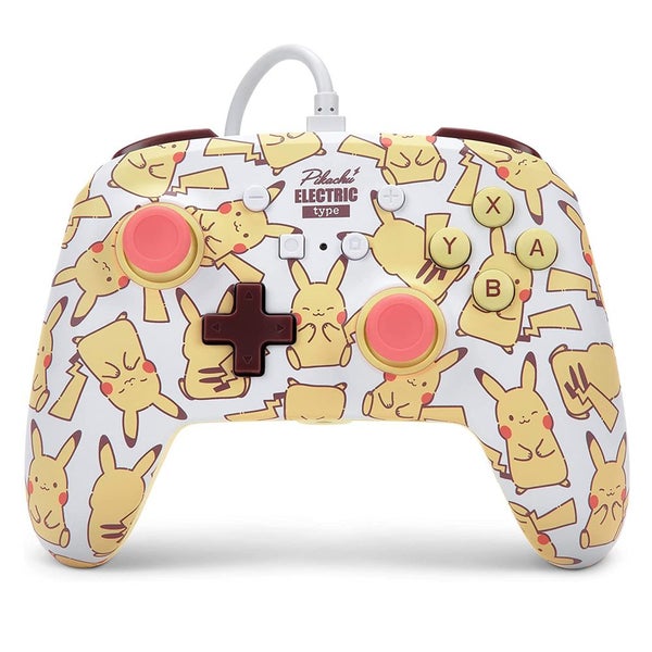 PowerA Enhanced USB Wired Controller Gamepad For Nintendo Switch Pikachu Blush Carousel 1