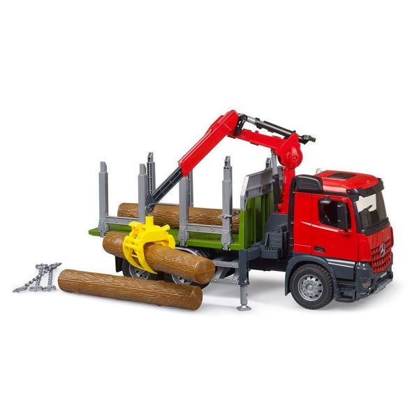 Bruder 1:16 MB Arocs Timber Truck W Loading Crane Set Scale Model Kids Toy 3y+ Carousel 1