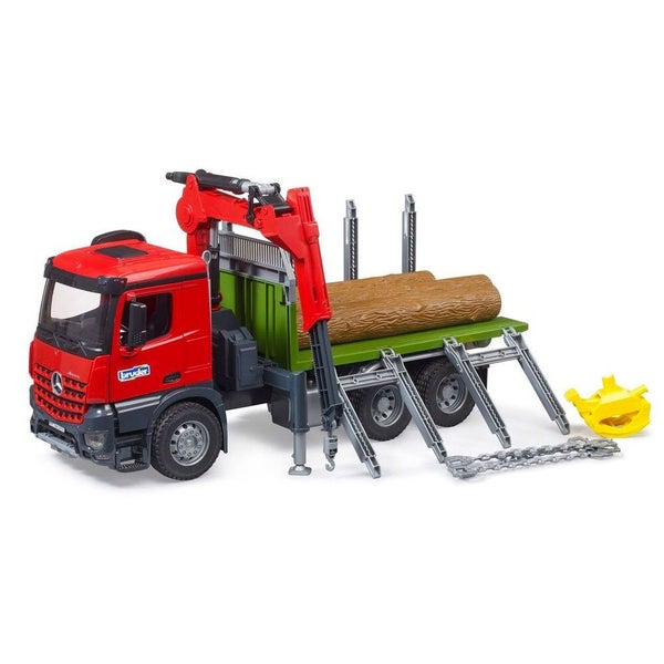 Bruder 1:16 MB Arocs Timber Truck W Loading Crane Set Scale Model Kids Toy 3y+ Carousel 2