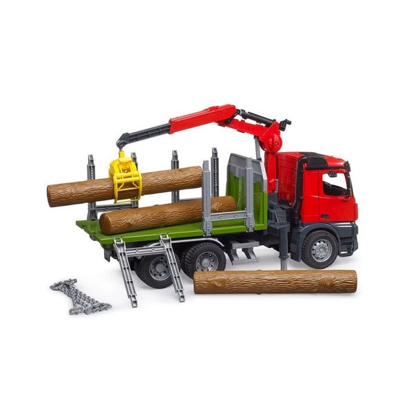 Bruder 1:16 MB Arocs Timber Truck W Loading Crane Set Scale Model Kids Toy 3y+ Carousel 3