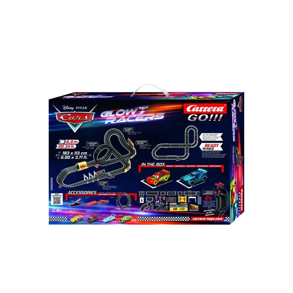 Carrera Disney Cars Glow Racers High speed Slot Car Childrens Toy Play Set 6y+ Carousel 2