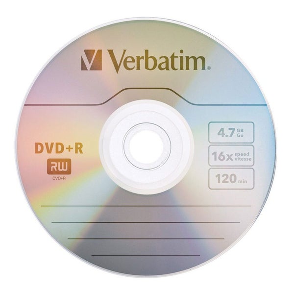 5PK Verbatim DVD+R 4.7GB 16x Speed 120min Blank Discs Data Media Storage w Case Carousel 2