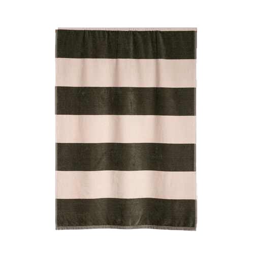 Canningvale Sorrentina Velour 160cm Summer Cotton Outdoor Beach Towel Cala Olive Carousel 1