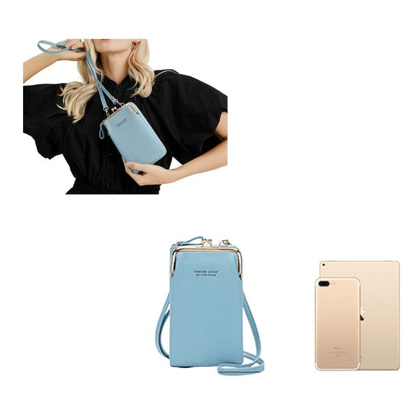 Women's PU Leather Phone Bag Small Crossbody Purse Wallet Shoulder Pouch-Yellow Carousel 2