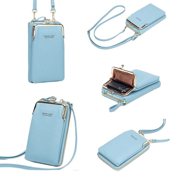 Women's PU Leather Phone Bag Small Crossbody Purse Wallet Shoulder Pouch-Yellow Carousel 3