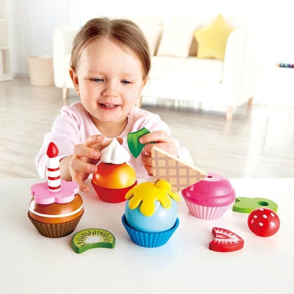 Hape Cupcakes Baking Pretend Play Cook Bake Playset Kids Toddler Activity Toy 3+ Carousel 2