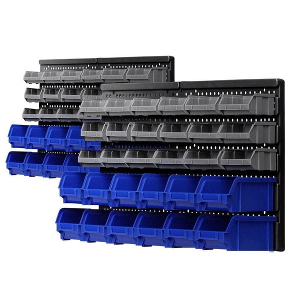Goslash Picks Giantz 60 Bin Wall Mounted Rack Storage Tools Garage Organiser ... Carousel 1