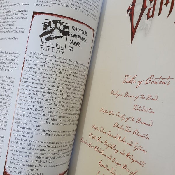 Vampire the requiem. While Wolf, 2004 Carousel 2