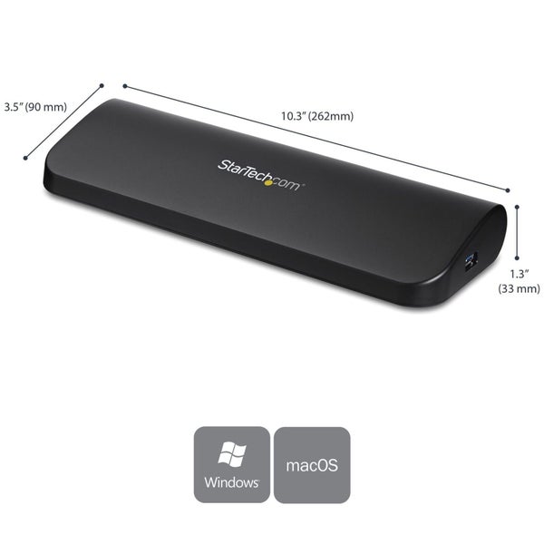 Star Tech HD Dual Monitor USB 3.0 Laptop Docking Station w HDMI & DVI VGA RJ45 Carousel 2