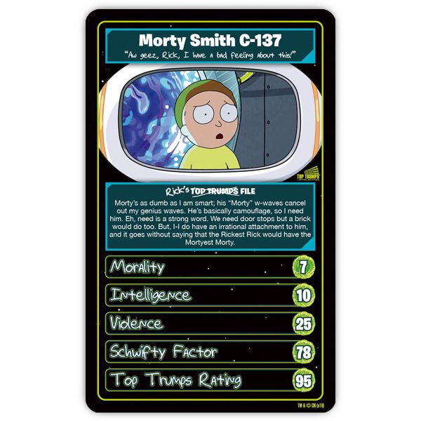 Top Trumps Rick & Morty Cards Character TV Show Game Family Kids Adults Toy Carousel 2