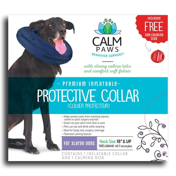 DOG COLLAR CALM PAWS INFLATABLE PROTECTIVE COLLAR XTRA LARGE Carousel 1