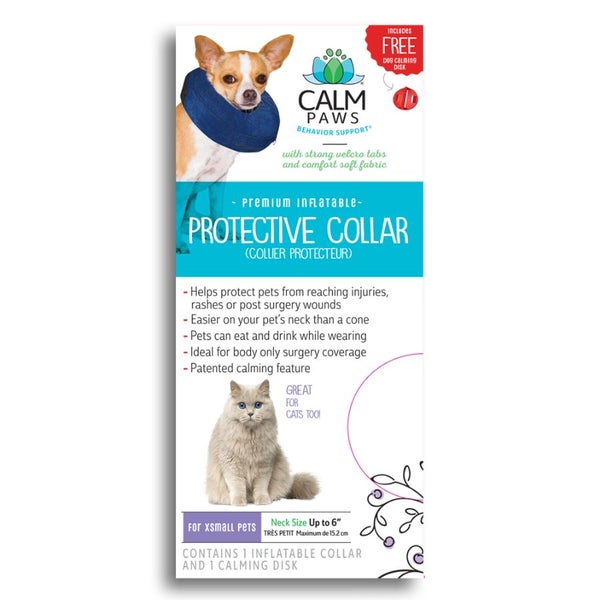DOG COLLAR CALM PAWS INFLATABLE PROTECTIVE COLLAR XTRA SMALL Carousel 1