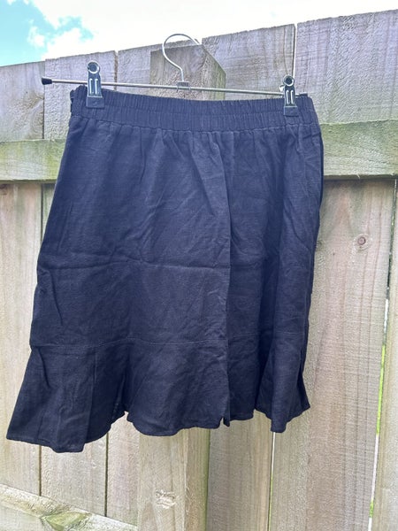 Black Dotti Wrap Linen/Viscose Skirt - Size 8 [Excellent Condition] Carousel 2