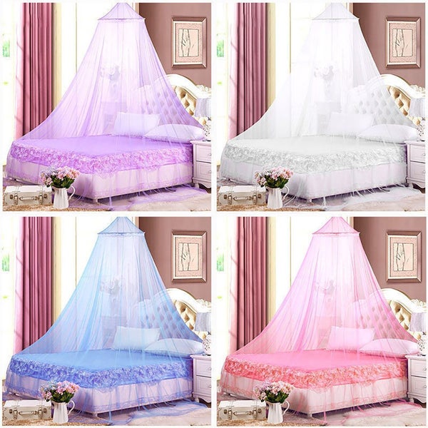 Dome Mosquito Stopping Net Bed Canopy-White Carousel 1