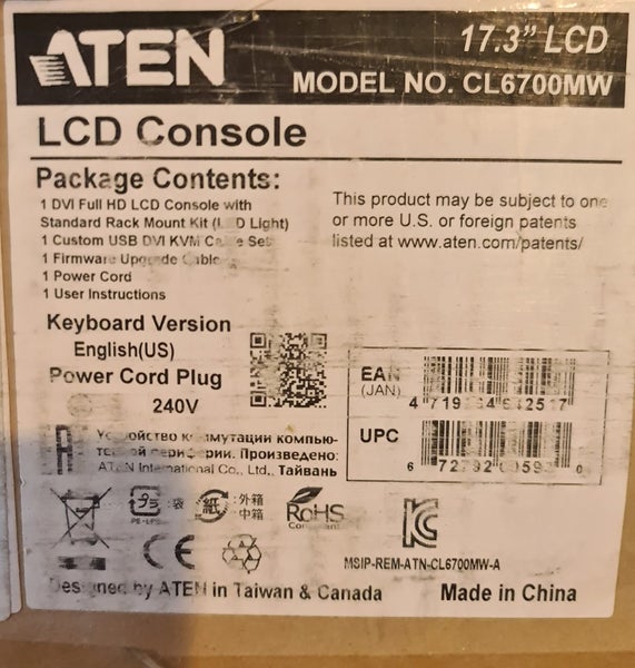 Aten CL6700MW 17.3" Full HD LCD Console Carousel 4