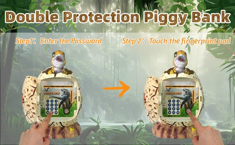 Piggy Bank for Kids Dinosaur Egg Money Bank Carousel 2