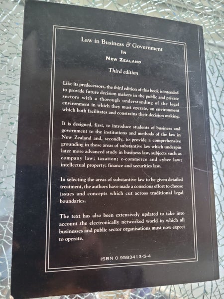 Law in Business and Government in New Zealand fr Ian Eagles, New, Book Carousel 2