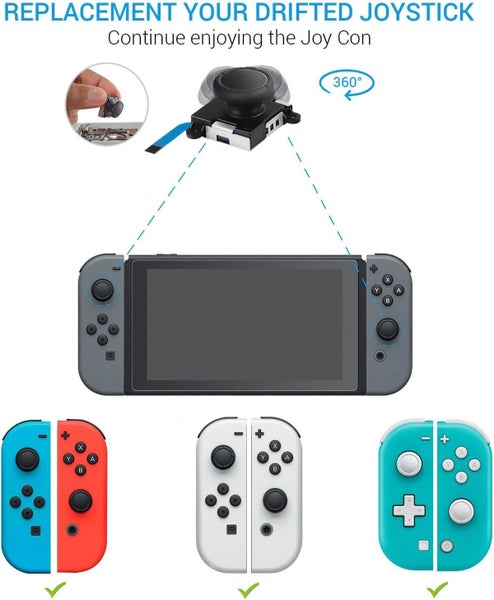 3D Replacement Joystick Analog, Thumb Stick for Nintendo Switch62935704139651111