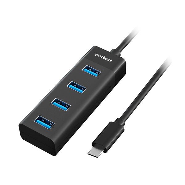 Mbeat Usb C To 4 Port 3 Hub Black Carousel 1