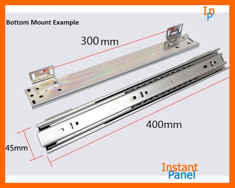 Drawer Slides 600mm x 53mm 109kg Heavy Duty Runners 1 pair Carousel 2