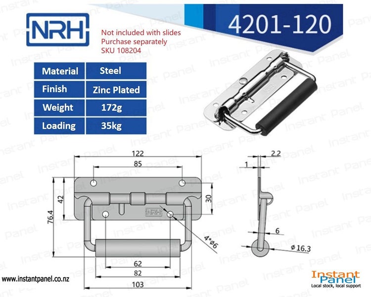 Drawer Slides 600mm x 53mm 109kg Heavy Duty Runners 1 pair Carousel 12