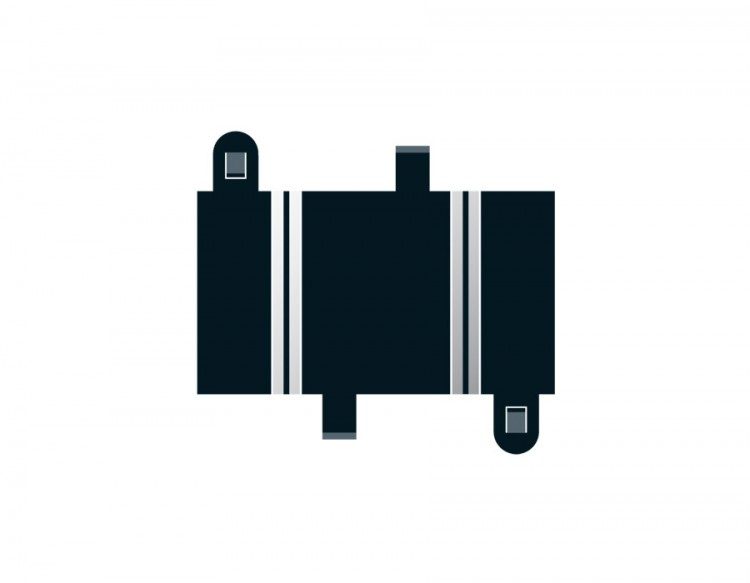 SCALEXTRIC C8200 1/4 Straight 87mm 2 Carousel 1