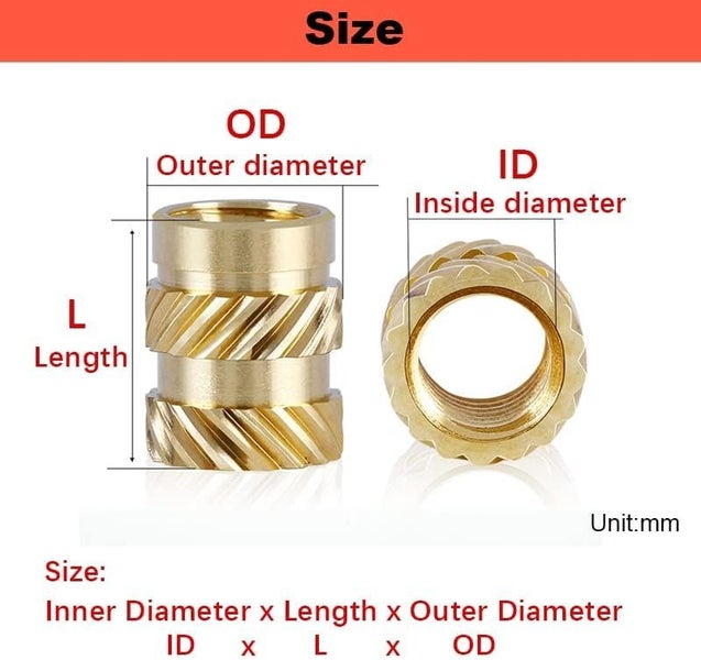 500pcs M2/2.5/3 Brass Threaded Knurled Insert Nuts Hot Melt Nuts for 3D printer Carousel 2