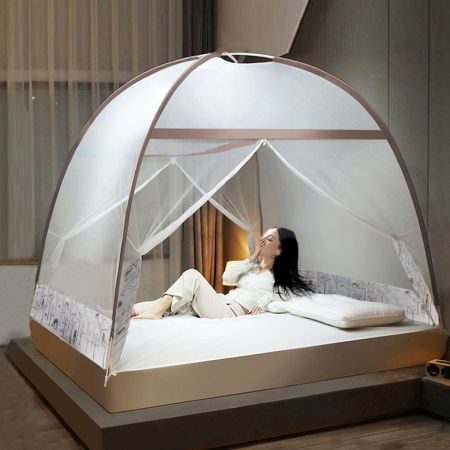 Mosquito Bed Nets Foldable Canopy Dome Fly Repel Insect Camping Protect Q Carousel 1
