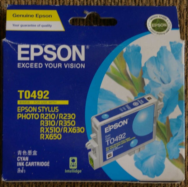 Epson T0492 Cyan R310 Printer Cartridge-Out dated but new Carousel 1