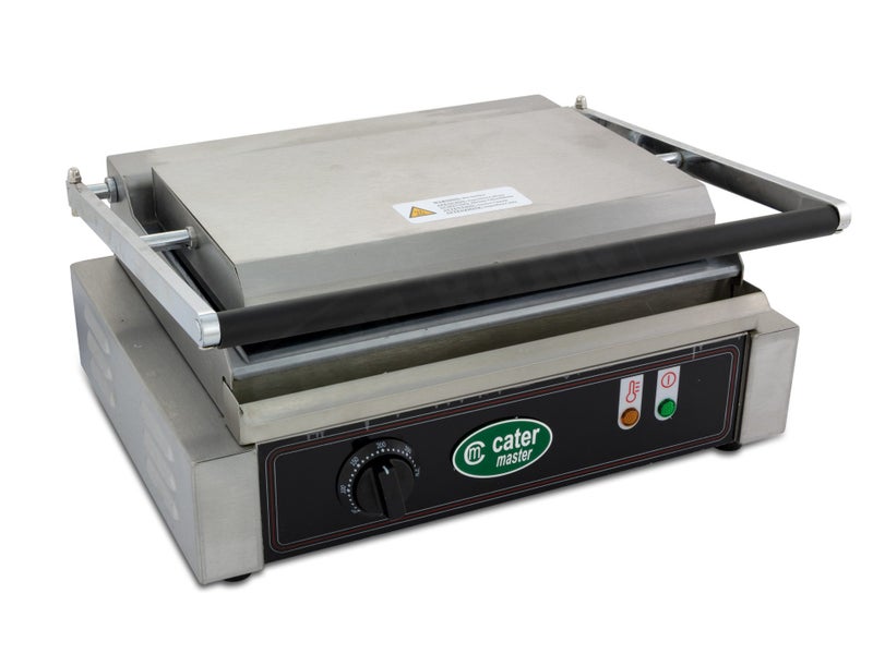 Single Panini Press 2.1kW - Commercial Toasted Sandwich Maker - Flat Top Grill Carousel 2