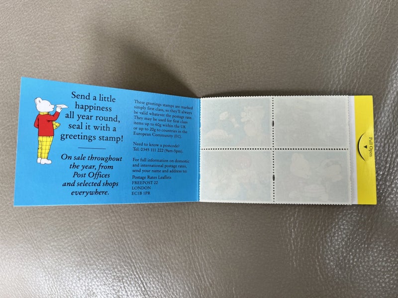 Rupert Bear stamp booklet from 1993 Carousel 6