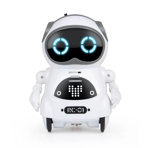 Pocket RC Robot Talking Interactive Voice Recognition Record Sing Gift-White Carousel 1
