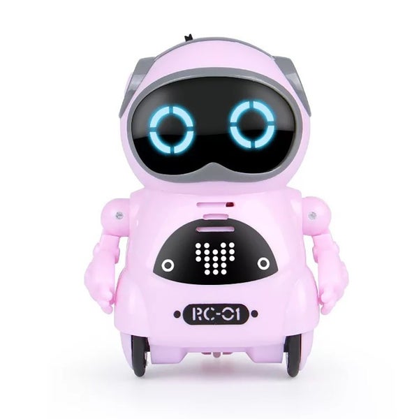 Pocket RC Robot Talking Interactive Voice Recognition Record Sing Gift-Pink Carousel 1