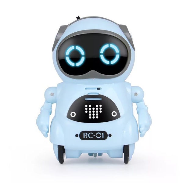 Pocket RC Robot Talking Interactive Voice Recognition Record Sing Gift-Blue Carousel 1