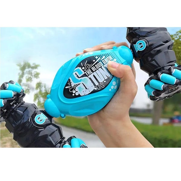 Remote Hand Control Watch Gesture Sensor Twist Car Toy USB charging Car Toy-Blue Carousel 3