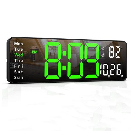 13 In Large LED Digital Wall Clock for Living Room Office Decor Carousel 9