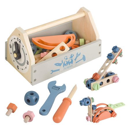 Wooden Tool Box Educational Construction Toys for Kids Ages 3+ Carousel 1