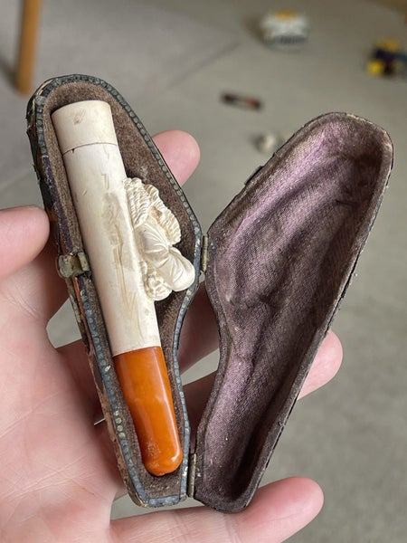 Art deco Amber meerschaum cigarette holder Carousel 1