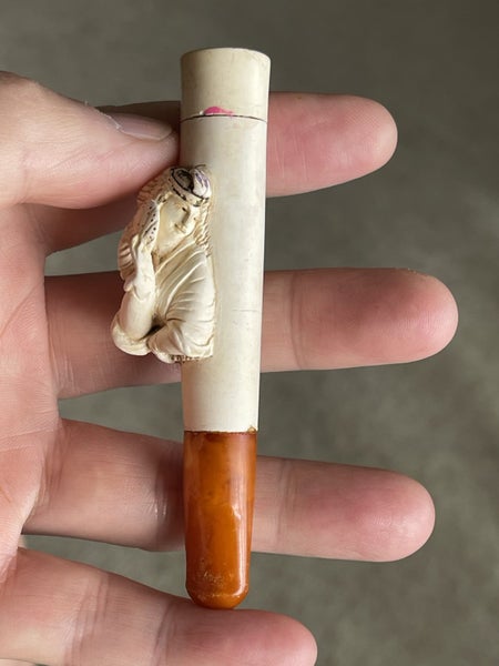Art deco Amber meerschaum cigarette holder Carousel 2