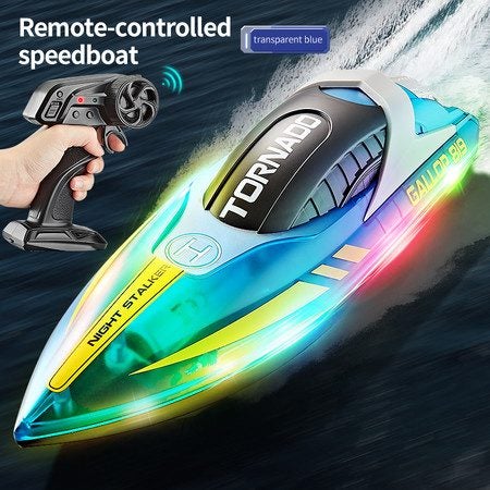 RC Boat for Kids 8 to 12, Fast Remote Control Boat with LED Lights for Adults Carousel 1