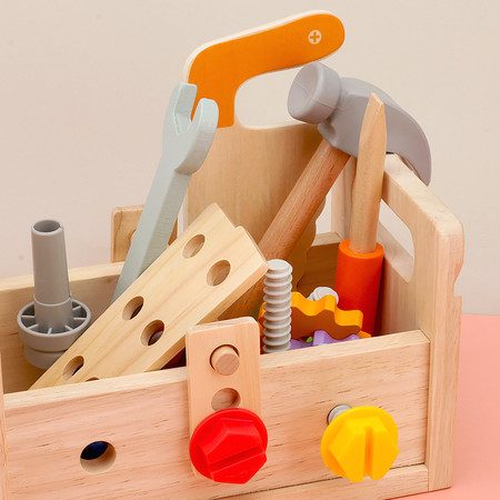 Wooden Tool Set for Kids, 29 Piece Construction Tool Set Toys for 4+ Carousel 6