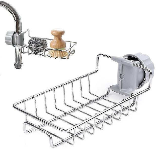 Stainless Steel Kitchen Faucet Non-Slip Storage Rack Carousel 1