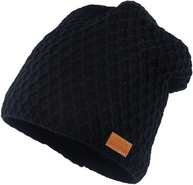 Thick Warm Winter Beanie Hat Soft Stretch Slouchy Skully Knit Cap For Women Carousel 5