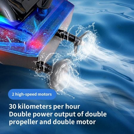 High Speed RC Boat 30+ MPH Fast Remote Control Boat Rechargeable Battery Carousel 1